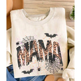 Sweatshirt - Leopard Print MAMA, Women's Graphic, Crew Neck