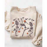 Sweatshirt - Skeleton Print, Crew Neck