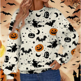 Sweatshirt - Casual Loose Fit Crew Neck, Long Sleeve For Women