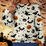 Sweatshirt - Casual Loose Fit Crew Neck, Long Sleeve For Women